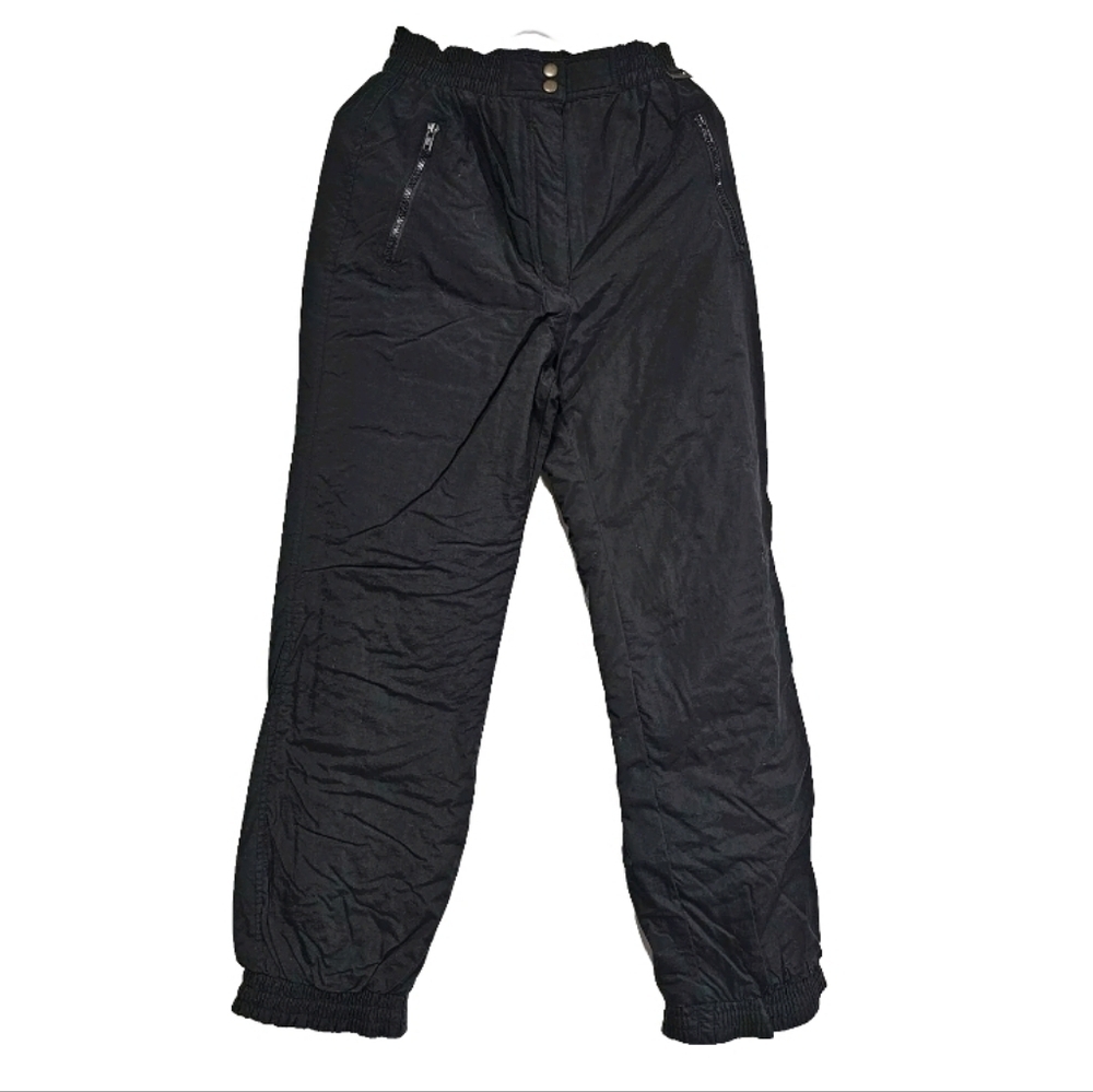 Edelweiss Women's Black Snow Ski Snowboard Nylon Pants Stretch Waist Black, Sz 8